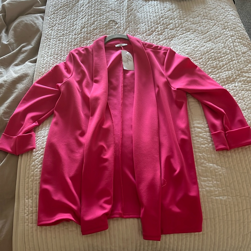 Pink, lightweight blazer